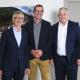 Luc Blanchet, avec Stephen Martres à droite et Alain Benoiston à gauche.