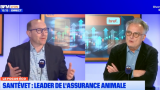 Alban Razia (Bref Eco) et Hugues Salord (Santévet) sur le plateau de BFM Lyon.