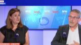 Corinne Delisle (Bref Eco) et Jean-Michel Bérard (Esker) sur le plateau de BFM Lyon.