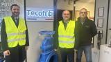 Fabien Fayard, directeur général de  Tecofi ; Xavier Odo, conseiller régional ;  et Franck Sanchez,  directeur technique de Tecofi. 