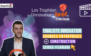 Jérémy Partouche présente l'innovation de Serge Ferrari, finaliste des Trophées Bref Eco de l'Innovation.