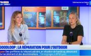 Audrey Desfève, de Bref Eco, avec Solenne Bécart, cofondatrice de Goodloop, sur le plateau de BFM Lyon. 