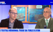 Alban Razia (Bref Eco) et Xavier Lépingle (Unitex) sur le plateau de BFM Lyon.