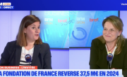 Corinne Delisle (Bref Eco) et Delphine Alarousse (Fondation de France Centre-Est) sur le plateau de BFM Lyon.