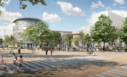 La future place Latarjet dans le 8e arrondissement de Lyon.  Les travaux sont prévus à partir de 2027.