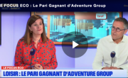 Corinne Delisle (Bref Eco) et Thierry Franc (Adventure Group)  sur le plateau de Focus Eco chez BFM Lyon.