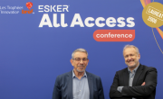 Jean-Michel Bérard, CEO d’Esker, et Emmanuel Olivier, directeur général.