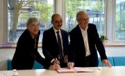 De gauche à droite, Claude Bost, président de Transitions pro Aura, Hervé Fernandez directeur général de l’ANLCI Aura et Maurice Croppi vice-président de Transitions pro Aura