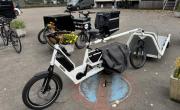 Différents vélos-cargos utilisés par des entreprises du Rhône lors de ce mois d’expérimentation.