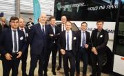 Eric Boudot (au centre et son associé Guerlain Chicherit à droite sur la photo ont inauguré le nouveau site industriel de GCK à Lempdes en présence du ministre Roland Lescure