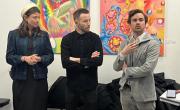 Orbiane Wolff et Maxime Cadel (cofondateurs Lieux Solides) avec Yohann Patet (directeur général du groupe em2c).