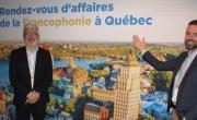 Au Centre des Congrès de Québec, deux cofondateurs de Virexpr, à gauche Manuel Rosa-Calatrava et Thomas Julien.