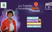 Tiphaine Deheunynck présente l'innovation de Kiwee, finaliste des Trophées Bref Eco de l'Innovation.