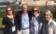 Au Palais du Pharo, à Marseille, ce 10 octobre, à gauche, Audrey et à droite, Astrid de SBE, encadrent Yves Rioton et Pascale Bigo-Foucault du Bureau des Congrès de Marseille.