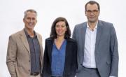 La gouvernance exécutive du groupe Samse, avec, de gauche à droite : Gilles Puissant, Karen Vaylet et Laurent Chameroy.