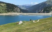 Le barrage de Roselend, dans le Beaufortain savoyard.