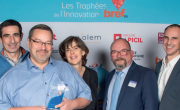 Etienne Malherbe, directeur opérationnel de Veotherm, Geraud Bully, président de Veotherm, Stephanie Bully, Pascal Pain, Business Developpement Veotherm, Nicolas Rousset, président d'Evolem.