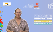 Nadège Doubinski présente l'innovation de la Compagnie des Alpes.