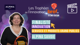 Agnès Epalle présente l'innovation d'Alpina Savoie, finaliste des Trophées Bref Eco de l'Innovation.