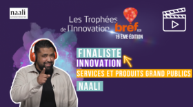 Nadir Tayach présente l'innovation de sa marque Naali, finaliste des Trophées Bref Eco de l'Innovation