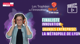Emeline Baume présente l'innovation de la Métropole de Lyon.