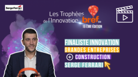 Jérémy Partouche présente l'innovation de Serge Ferrari, finaliste des Trophées Bref Eco de l'Innovation.