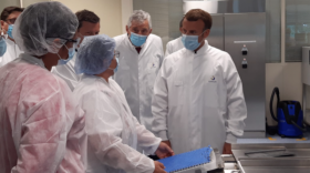 Emmanuel Macron était venu chez Sanofi en 2020 annoncé le projet qu'il vient inaugurer ce mardi 10 septembre.
