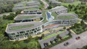 Le nouveau siège de Blédina en construction à Limonest