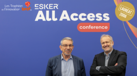 Jean-Michel Bérard, CEO d’Esker, et Emmanuel Olivier, directeur général.