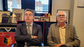 Christophe Ferrari (à gauche) et Guy Jullien (à droite) ont annoncé que le Conseil métropolitain accordait son soutien de principe au projet Exalia, le 7 novembre dernier.