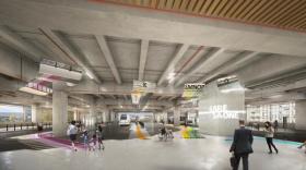 L’espace d’attente de la gare côté Saône.