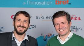 Georges Abi Lahoud, directeur du développement Banque de Développement Régional pour la Caisse d'Epargne Rhône Alpes, et Fabrice Guinot, Data Marketing Director Michelin.