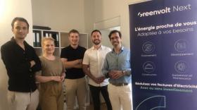 Une partie de l’équipe de Greenvolt Next France dans ses bureaux de Lyon.