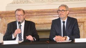 Philippe Valentin, président de la CCI Lyon Métropole Saint-Etienne Roanne et Alban Pousset-Bougère, bâtonnier de Lyon.