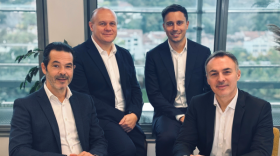 Inelys - Nicolas Priest et Sébastien Cobaud, cofondateurs d'Inelys, et Simon Rolland et Laurent Vasselin, de Crédit Mutuel Equity.