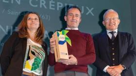 Stéphanie Cailloux et Sébastien Crépieux - Cofondateurs d’Invers et Lionel Baud - Président du Conseil d’Administration de la Banque Populaire Auvergne Rhône Alpes