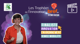 Tiphaine Deheunynck présente l'innovation de Kiwee, finaliste des Trophées Bref Eco de l'Innovation.