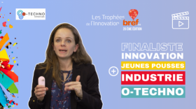 Marine Torrollion présente O-Techno, finaliste des Trophées Bref Eco de l'Innovation.