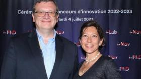 Bruno Védrine, président fondateur d'Oncosema, et Anne-Laure Mougenot (développement commercial).