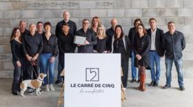 Robin Waechter avec une partie de ses partenaires et salariés. 