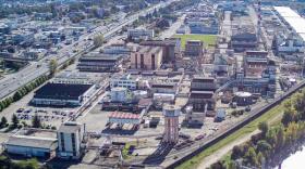 Vue aérienne de l'usine Polytechnyl sur le site de Belle-Etoile