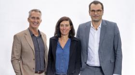 La gouvernance exécutive du groupe Samse, avec, de gauche à droite : Gilles Puissant, Karen Vaylet et Laurent Chameroy.