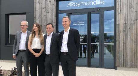 Antoine Raymond, président d’ARaymond, Audrey Raymond, directrice générale adjointe, Patrick Delorme, président d’ARaymondlife et Lionel Maritan, responsable du développement et de la transformation d’ARaymond.