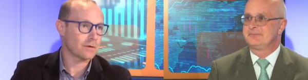 Alban Razia (Bref Eco) et Xavier Lépingle (Unitex) sur le plateau de BFM Lyon.