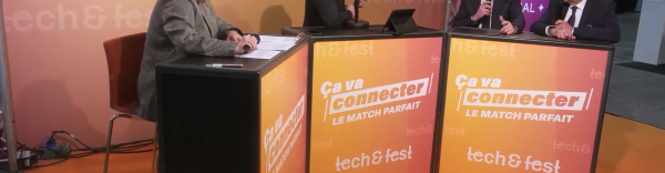 Lionel et Michel Garcia d'Everial, sur le plateau de l'émission Ça va connecter avec Philippe Régnoux et Corinne Delisle.