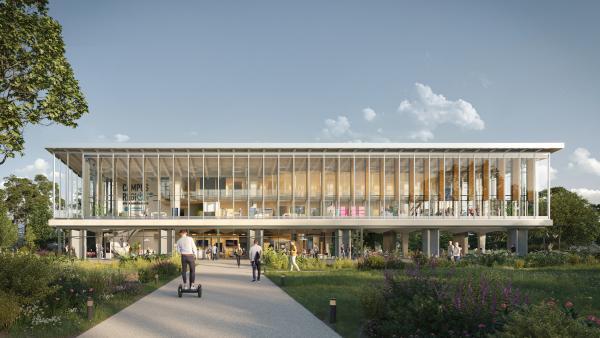 Le bâtiment historique du Conseil régional, à Charbonnières, va devenir le nouveau lieu d'accueil du Campus Région du Numérique.