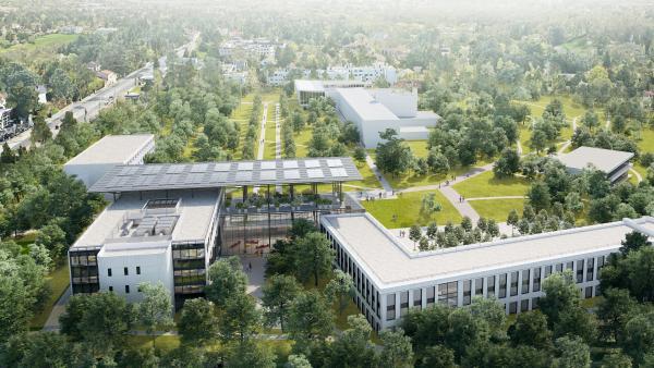 Vue aérienne du Campus Région Numérique