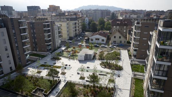 Teractem est engagé dans les grandes opérations d'aménagement de Haute-Savoie. Ici, l'écoquartier Annemasse Etoile.