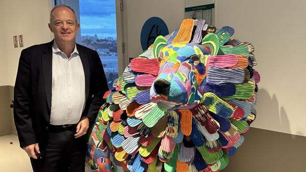 Antoine de Riedmatten, président du groupe In Extenso, au siège de Lyon Confluence.