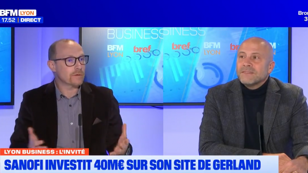 Charles Wolf, directeur France de Sanofi était l'invité de Lyon Business sur BFM Lyon et répondait aux questions d'Alban Razia de Bref Eco.